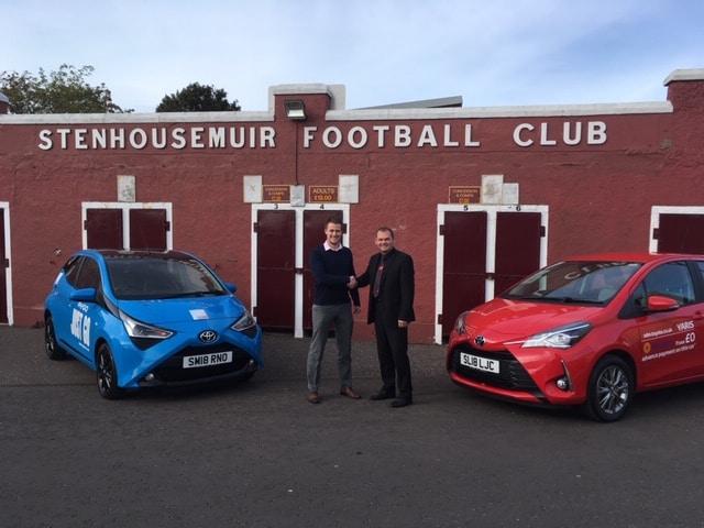 Stenhousemuir FC Welcome Warriors 11 Partner SDM