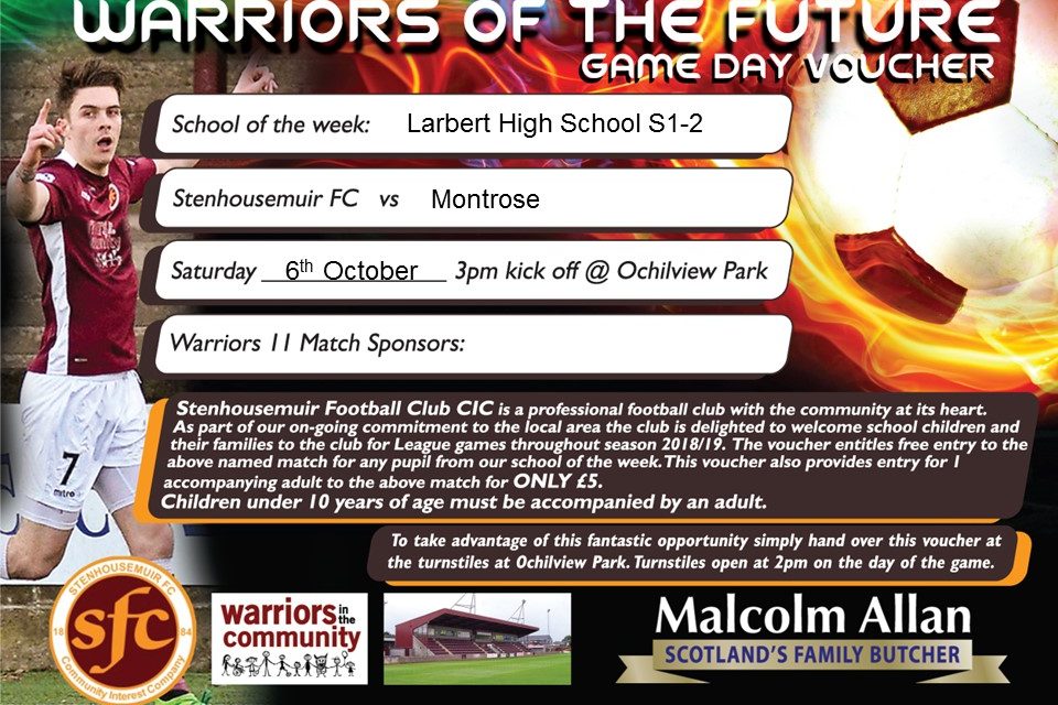 Larbert High Tickets for Schools