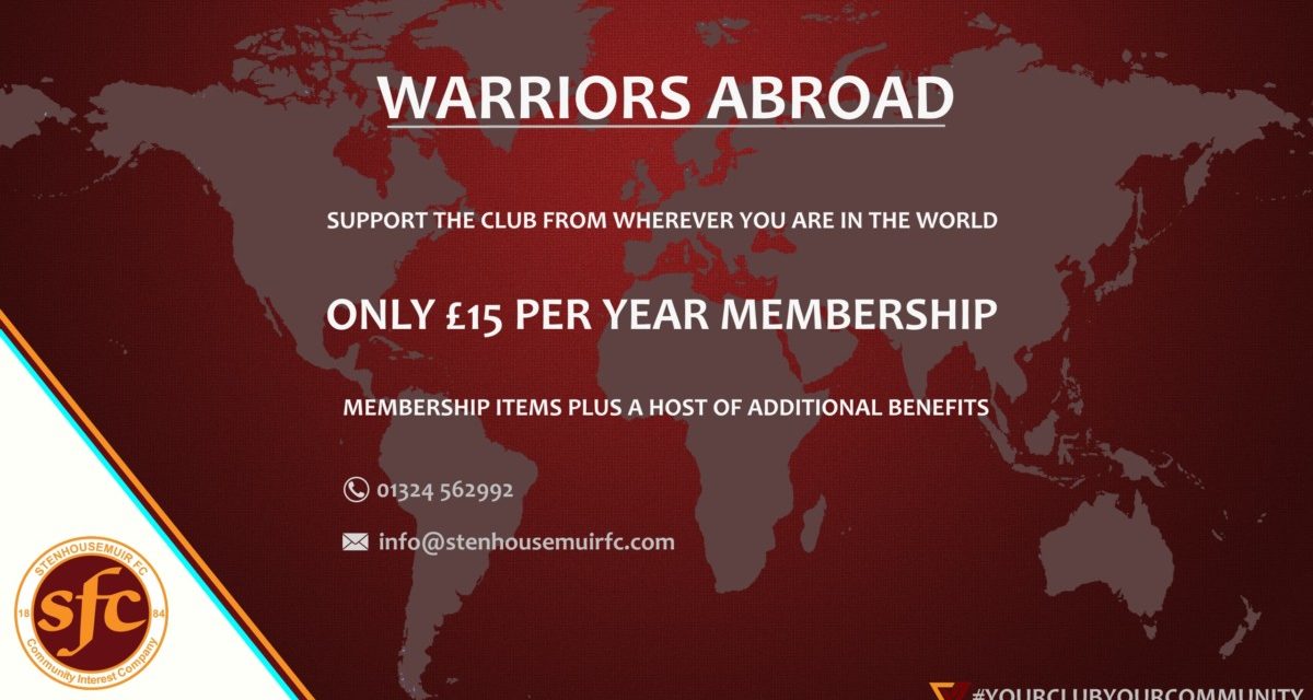 WARRIORS ABROAD- MEMBERSHIPS AVAILABLE