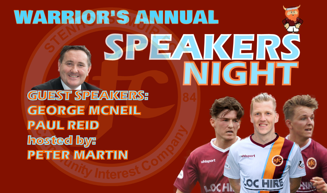 Warriors Speakers Night- Tickets & Tables on Sale