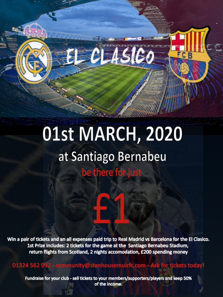El Clasico Raffle Buy a ticket or raise money for your club