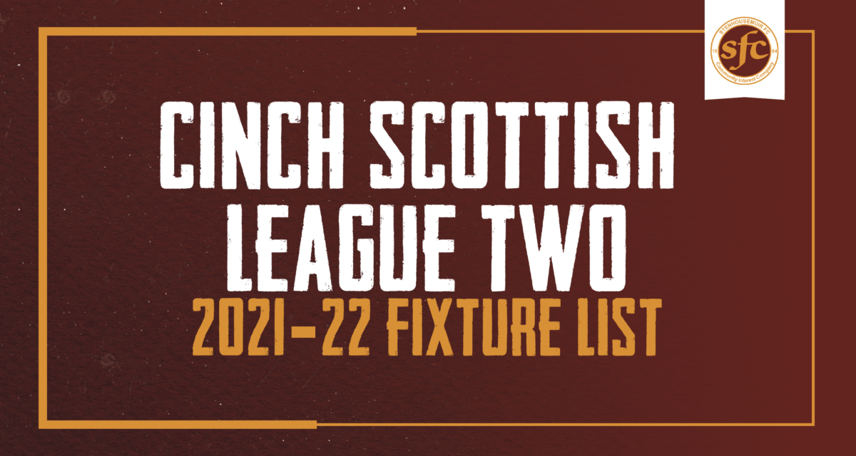 2021-22 Fixture List Announced
