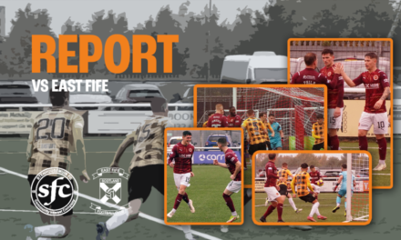 Match Report vs East Fife