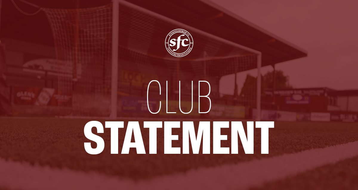 Club Statement: Brian Rafferty & Johnny Thompson