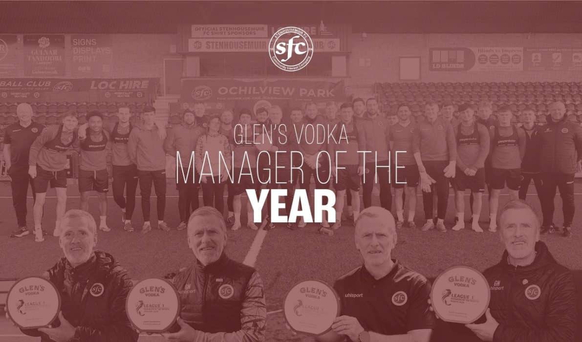 Scottish League One Glen's Manager of the Season 25/26 Award